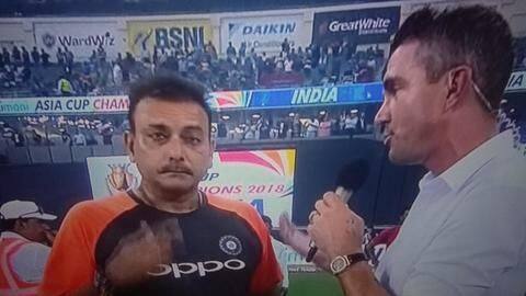 Shastri looked drunk in India v/s Bangladesh final; gets trolled Shastri looked drunk in India v/s Bangladesh final; gets trolled
