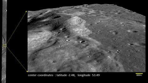 Both shots taken by Terrain Mapping Camera-2 Both shots taken by Terrain Mapping Camera-2