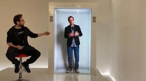 This machine can produce life-sized holograms for your virtual meetings This machine can produce life-sized holograms for your virtual meetings