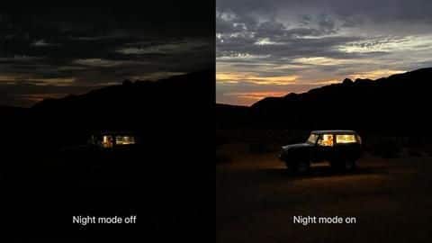 Night Mode for crisp low light images Night Mode for crisp low light images