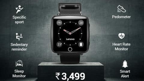 lenovo carme black smartwatch