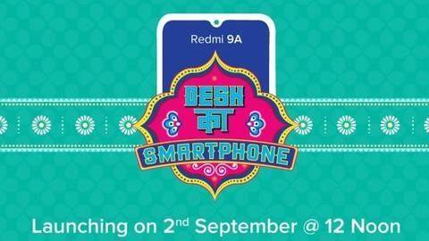 Redmi 9A to be launched in India on September 2 Redmi 9A to be launched in India on September 2