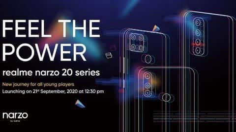Realme Narzo 20 series to be launched on September 21 Realme Narzo 20 series to be launched on September 21
