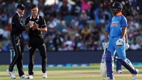 Shikhar Dhawan and Trent Boult in focus Shikhar Dhawan and Trent Boult in focus
