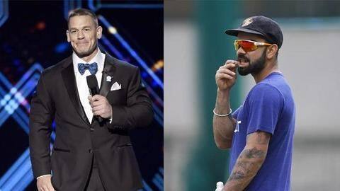 John Cena shares a hilarious picture of Virat Kohli John Cena shares a hilarious picture of Virat Kohli
