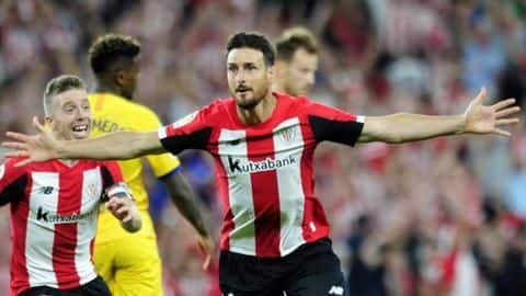 Aritz Aduriz's terrific strike sinks Barcelona in La Liga opener Aritz Aduriz's terrific strike sinks Barcelona in La Liga opener