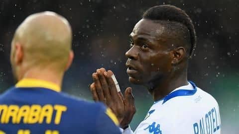 Mario Balotelli kicks ball at fans following racial abuse Mario Balotelli kicks ball at fans following racial abuse