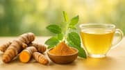 5 health benefits of turmeric and basil tea
