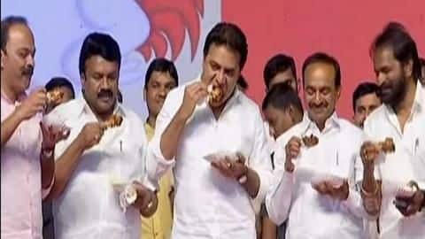 Telangana ministers eat chicken as coronavirus rumors impact poultry sales Telangana ministers eat chicken as coronavirus rumors impact poultry sales