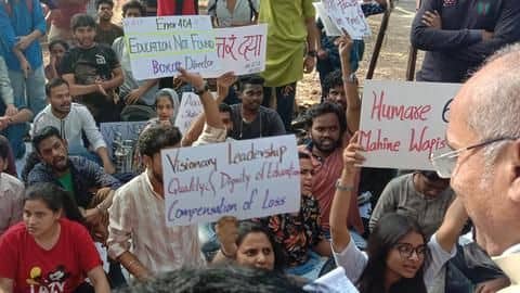 NSUI, University students demanded Soman's resignation (for separate reasons) NSUI, University students demanded Soman's resignation (for separate reasons)