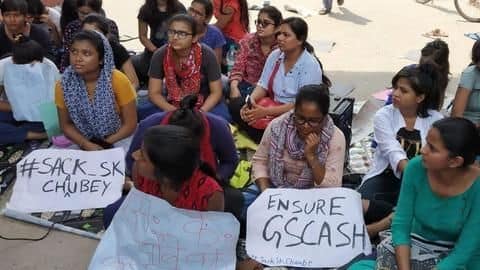 BHU students protest suspended professor's reinstatement after sexual misconduct BHU students protest suspended professor's reinstatement after sexual misconduct
