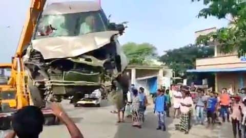 Another accident occurred near Karimnagar on Monday Another accident occurred near Karimnagar on Monday