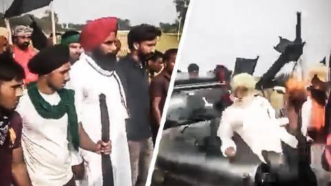 Lakhimpur: New video shows SUV violently ramming into unarmed farmers Lakhimpur: New video shows SUV violently ramming into unarmed farmers