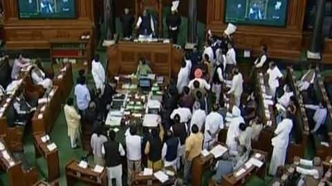 Congress stages walkout in Lok Sabha over electoral bonds Congress stages walkout in Lok Sabha over electoral bonds