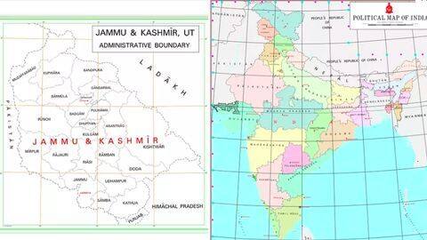 New map of India released; Ladakh, J&K boundaries updated New map of India released; Ladakh, J&K boundaries updated