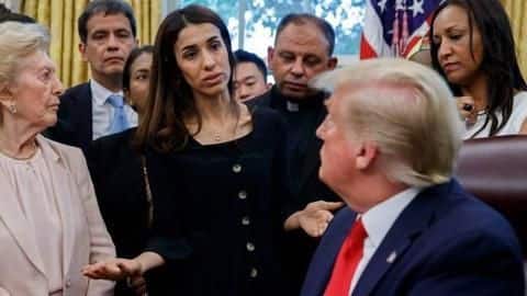 Trump doesn't know why Yazidi activist Nadia Murad received Nobel Trump doesn't know why Yazidi activist Nadia Murad received Nobel