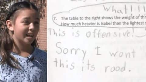 10-year-old wins internet after refusing to answer 'offensive' math problem 10-year-old wins internet after refusing to answer 'offensive' math problem