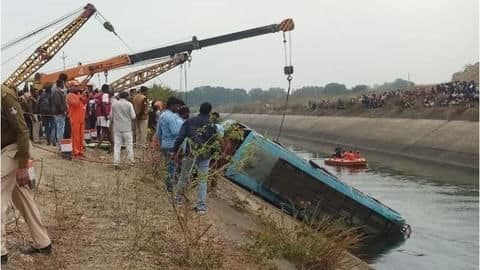 MP: Bus falls into canal; 32 dead, more feared drowned MP: Bus falls into canal; 32 dead, more feared drowned