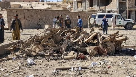 Afghanistan suicide car bombing leaves 12 dead, over 100 injured Afghanistan suicide car bombing leaves 12 dead, over 100 injured