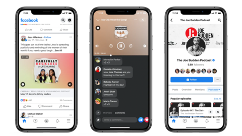 Facebook also launched a new podcast streaming service