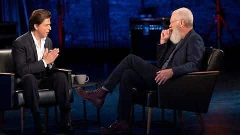 SRK is first Indian celebrity to appear on Letterman's show SRK is first Indian celebrity to appear on Letterman's show