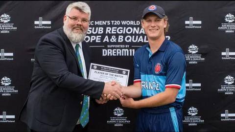 France's Gustav McKeon becomes first-ever batter with consecutive T20I tons France's Gustav McKeon becomes first-ever batter with consecutive T20I tons
