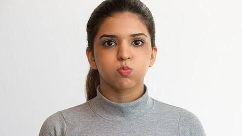Puff up your cheeks Puff up your cheeks
