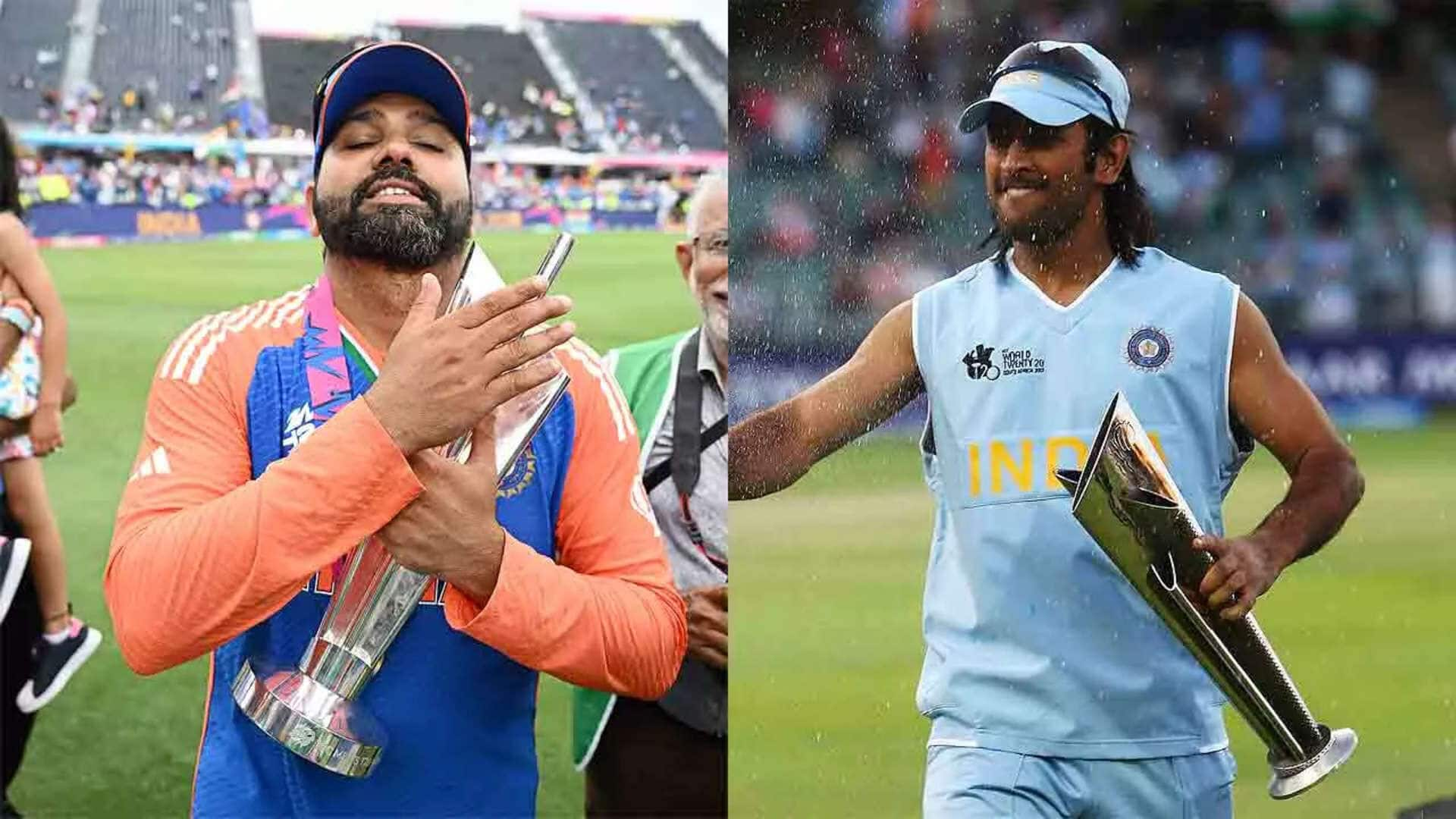 Rohit Sharma credits MS Dhoni for shaping his cricketing career