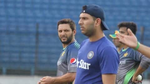 Yuvraj and Afridi discuss possibility of Indo-Pak rivalry Yuvraj and Afridi discuss possibility of Indo-Pak rivalry