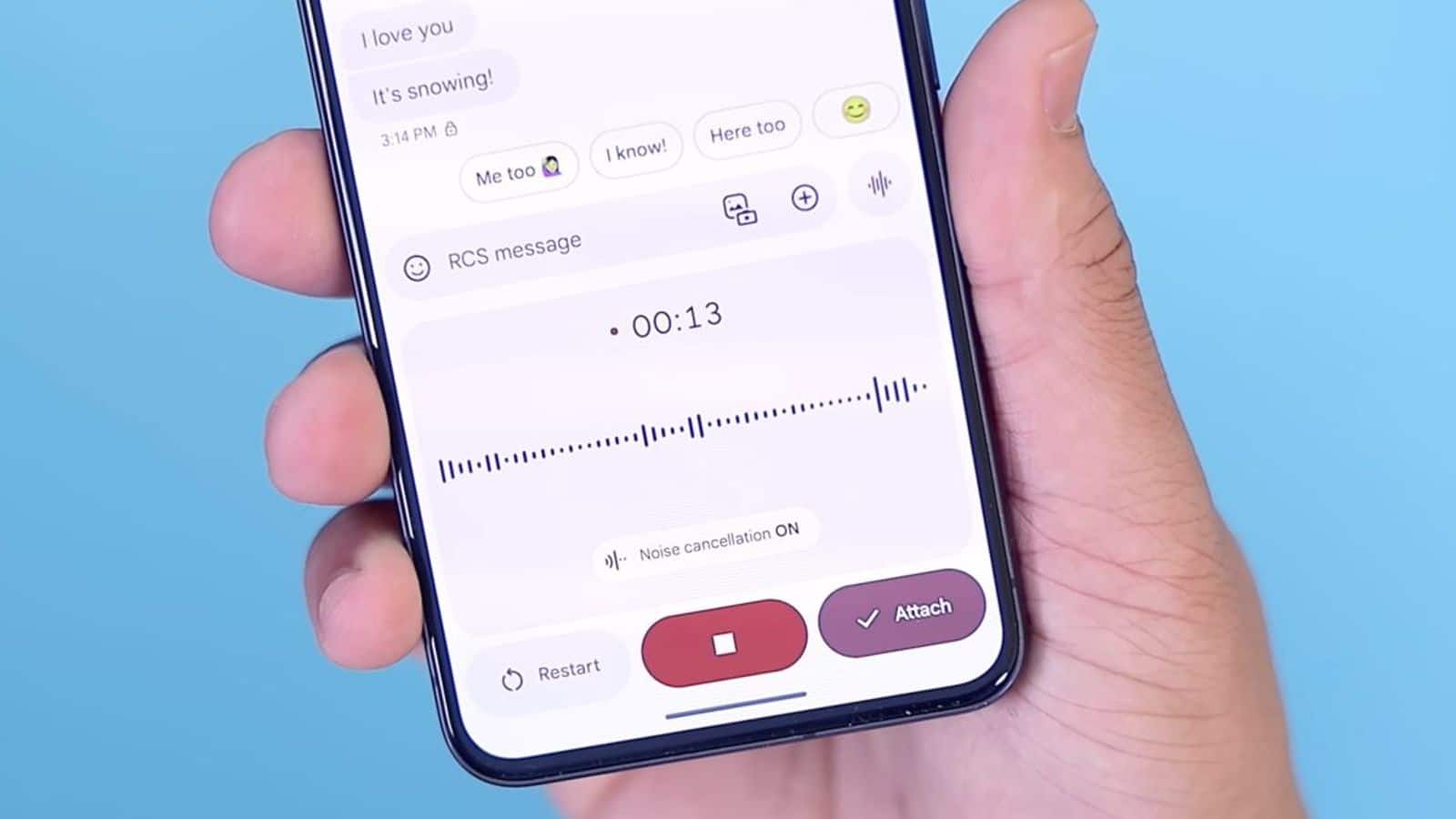 Google Messages rolls out redesigned audio recorder and Voice Moods