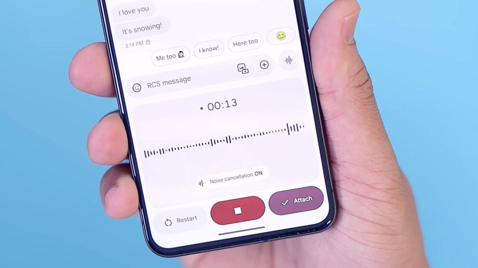 Google Messages rolls out a redesigned audio recorder and Voice Moods