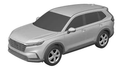 Sixth-generation Honda CR-V previewed in a leaked patent image Sixth-generation Honda CR-V previewed in a leaked patent image