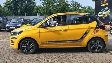 Ahead of launch, Tata Tiago Soccer Edition spotted at dealership Ahead of launch, Tata Tiago Soccer Edition spotted at dealership