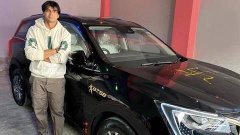 Take a look at Neeraj Chopra's special XUV700 Gold Edition Take a look at Neeraj Chopra's special XUV700 Gold Edition