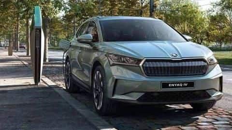 Skoda Enyaq iV electric SUV unveiled: Details here Skoda Enyaq iV electric SUV unveiled: Details here