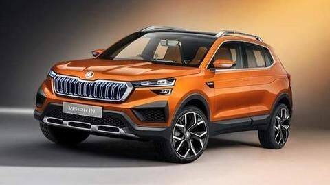 Ahead of launch, Skoda Vision IN compact SUV spotted testing Ahead of launch, Skoda Vision IN compact SUV spotted testing