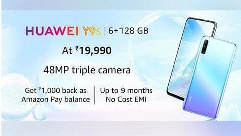 Huawei Y9s goes on sale in India via Amazon Huawei Y9s goes on sale in India via Amazon