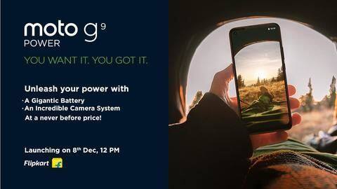 Moto G9 Power to be launched on December 8 Moto G9 Power to be launched on December 8