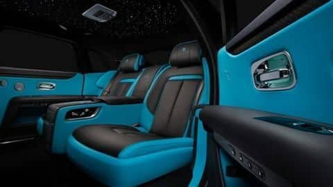 The cabin flaunts diamond patterned carbon and metallic fiber elements