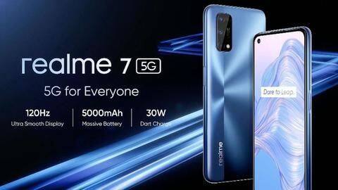 Realme 7 5G, with MediaTek Dimensity 800U chipset, launched Realme 7 5G, with MediaTek Dimensity 800U chipset, launched