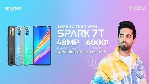 TECNO SPARK 7T to debut in India on June 11 TECNO SPARK 7T to debut in India on June 11