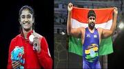 CWG-2018: Wrestlers Vinesh, Sumit claim gold; Sakshi bags bronze