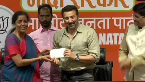 #Elections2019: Sunny Deol joins BJP; likely to contest from Gurdaspur #Elections2019: Sunny Deol joins BJP; likely to contest from Gurdaspur
