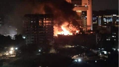 Mumbai: Massive fire at Cinevista Studio; fire-tenders rushed to spot Mumbai: Massive fire at Cinevista Studio; fire-tenders rushed to spot