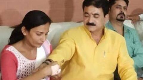 BJP MLA assaults woman, then gets 'rakhi' tied by her BJP MLA assaults woman, then gets 'rakhi' tied by her