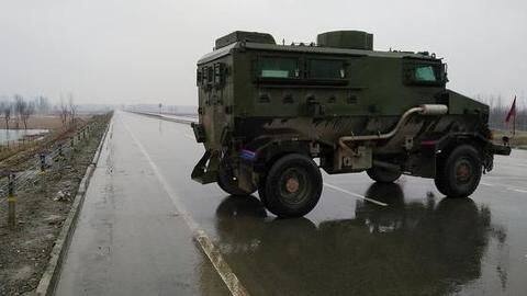 Terrorists earlier attacked an Army convoy with IED in Pulwama Terrorists earlier attacked an Army convoy with IED in Pulwama