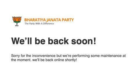 #BJPOfficialWebsite down for second day; not hacked, claims party #BJPOfficialWebsite down for second day; not hacked, claims party