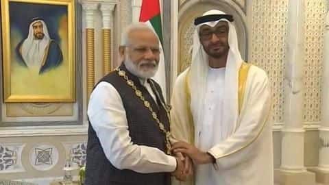 PM Modi conferred with 'Order of Zayed', UAE's highest civilian-honor PM Modi conferred with 'Order of Zayed', UAE's highest civilian-honor