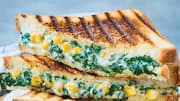 Quick and tasty: Corn and spinach toast