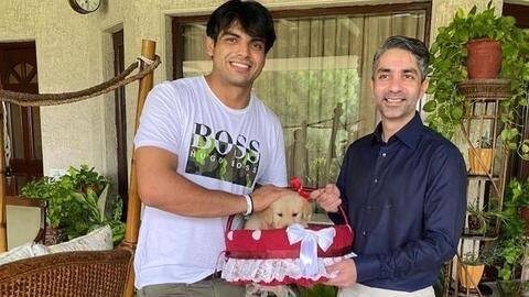 Tokyo Olympics gold medalist Neeraj Chopra meets Abhinav Bindra Tokyo Olympics gold medalist Neeraj Chopra meets Abhinav Bindra
